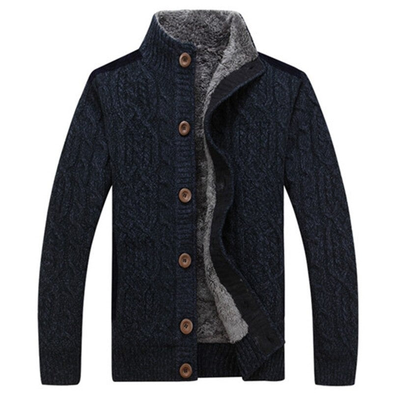 Harry - Knitted Cardigan with Plush Lining