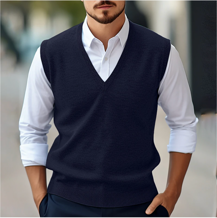 Sven -  V-Neck Knit Vest