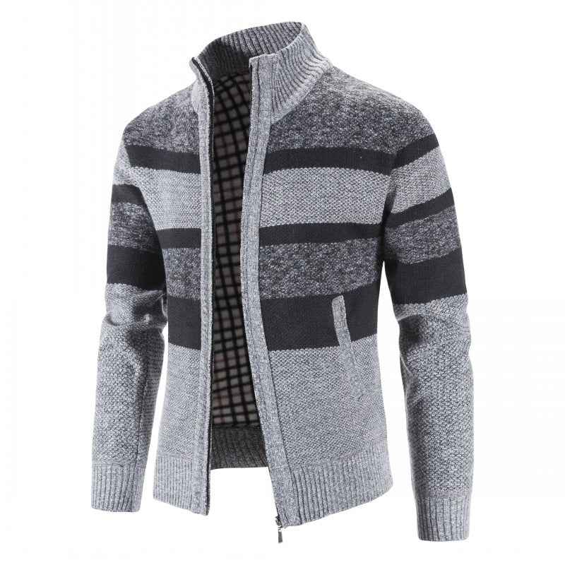 Harold | Cable Knit Zipper Cardigan