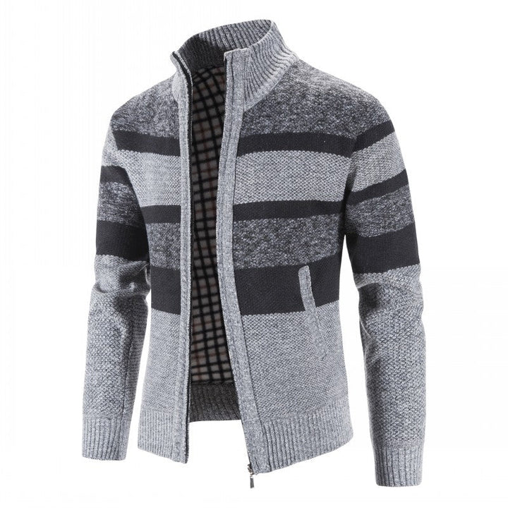 Harold | Cable Knit Zipper Cardigan