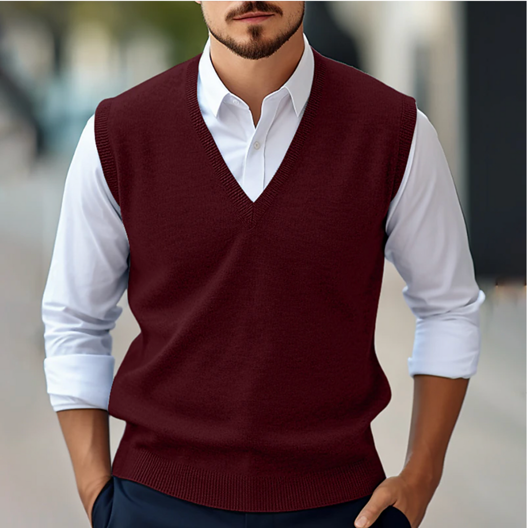 Sven -  V-Neck Knit Vest