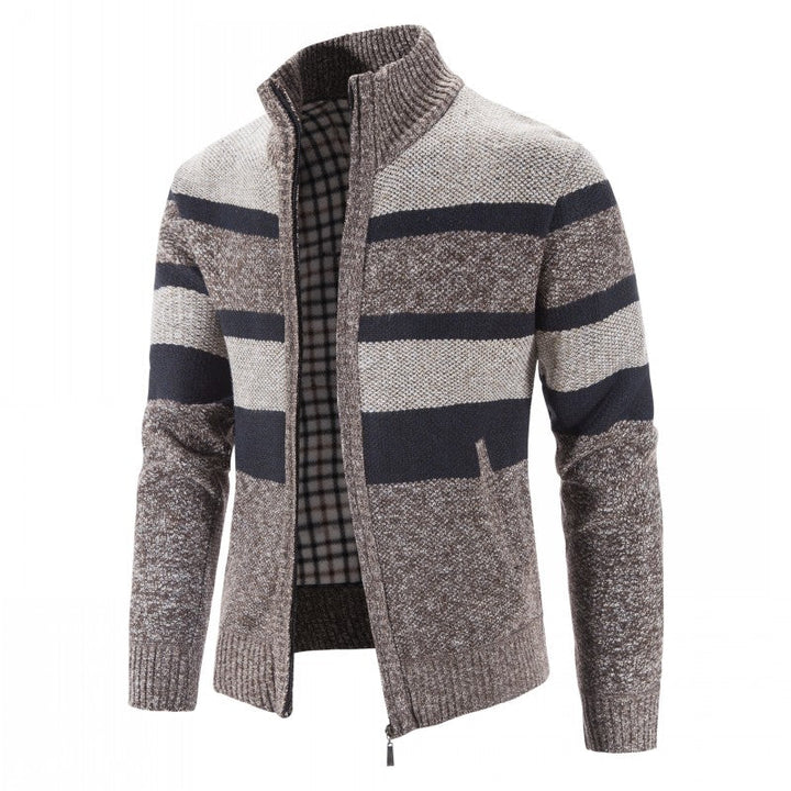 Harold | Cable Knit Zipper Cardigan