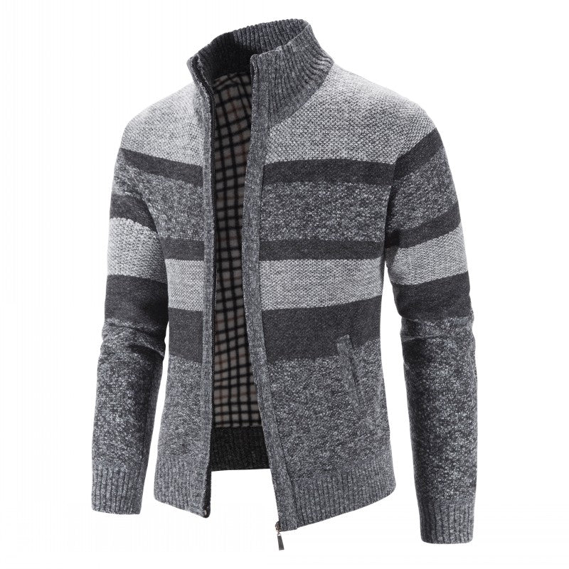 Harold | Cable Knit Zipper Cardigan