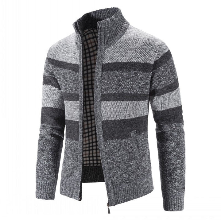 Harold | Cable Knit Zipper Cardigan