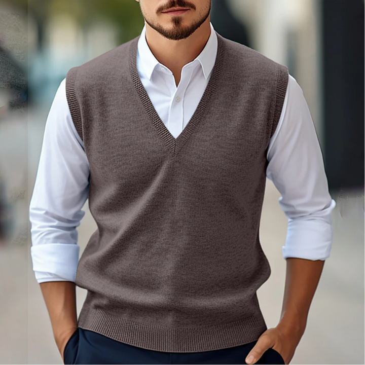 Sven -  V-Neck Knit Vest