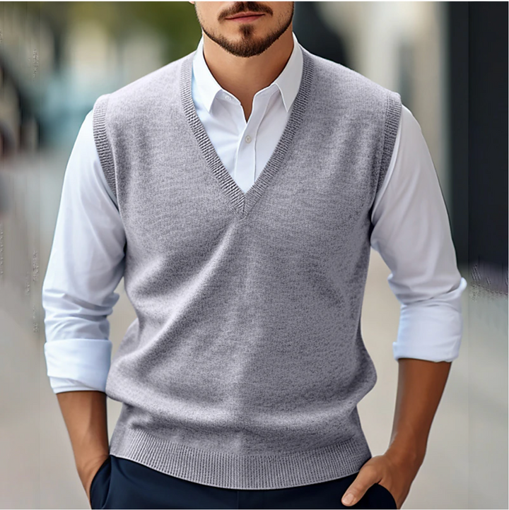 Sven -  V-Neck Knit Vest