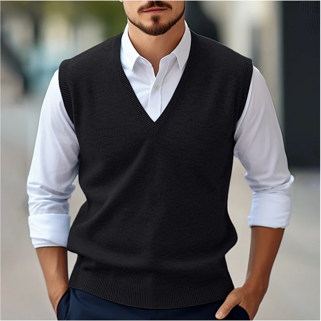 Sven -  V-Neck Knit Vest