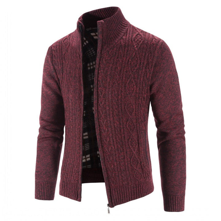 Harold | Cable Knit Zipper Cardigan