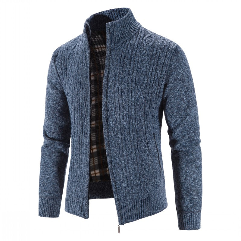 Harold | Cable Knit Zipper Cardigan