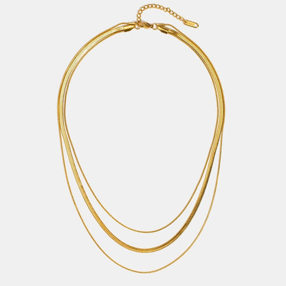 Gold Multi-Layered Chain Necklace