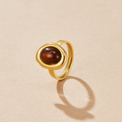 Golden Amber Ring