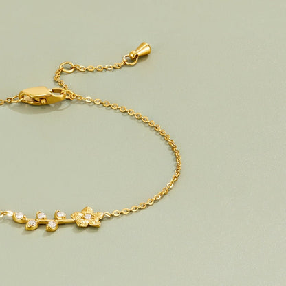 Golden Crystal Vine Bracelet