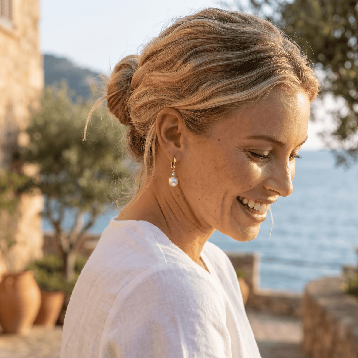 Ayla Pearl Earrings