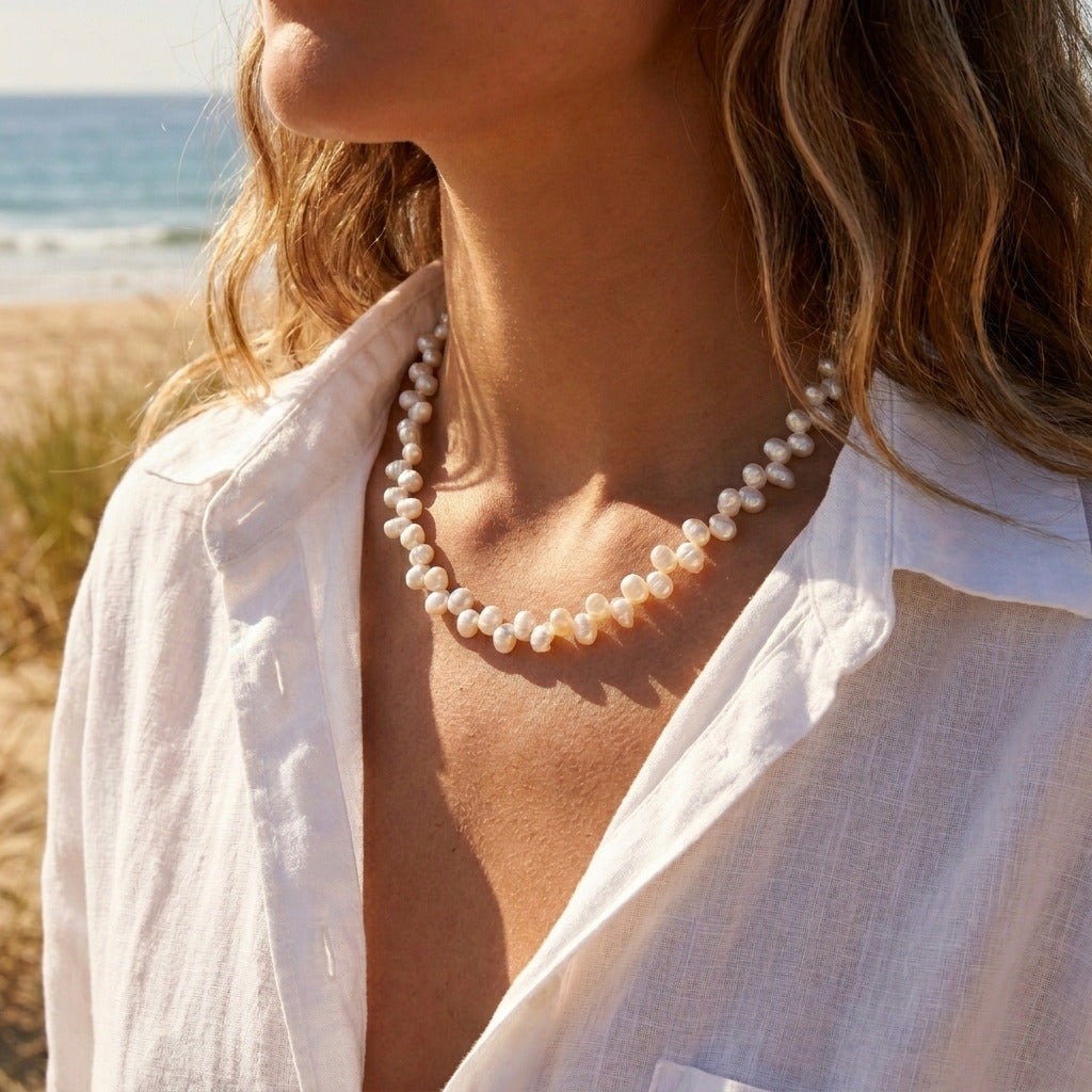 Coastal Pearl Necklace