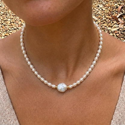 Baroque Centre Pearl Necklace