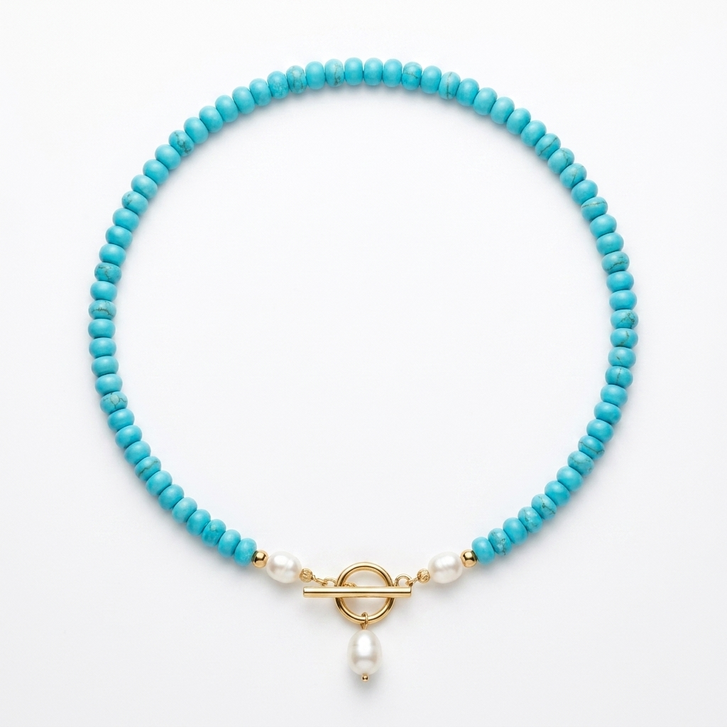 Lagoon Bead Pearl Necklace
