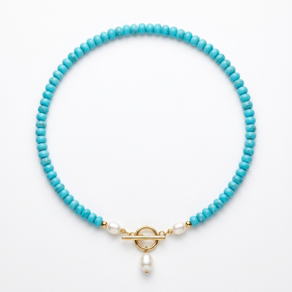 Lagoon Bead Pearl Necklace