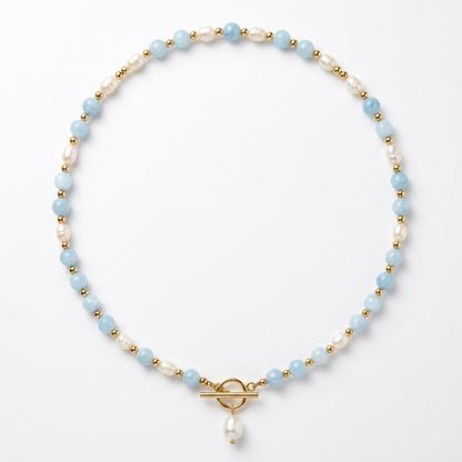 Coastal Blue Pearl Necklace