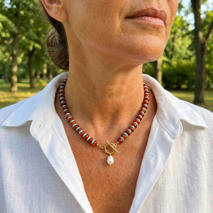 Sedona Bead Pearl Necklace