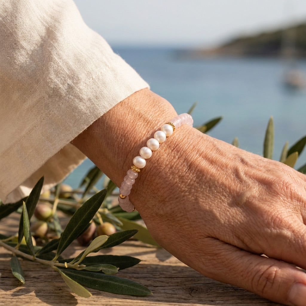 Pink Bead Toggle Bracelet