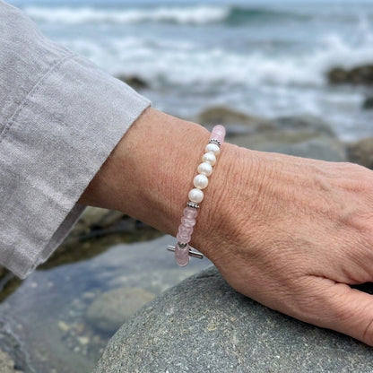 Pink Bead Toggle Bracelet