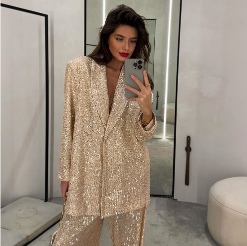 Alita Sequin Blazer Set