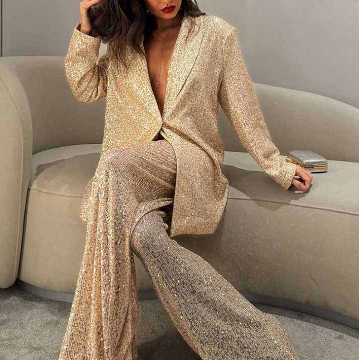Alita Sequin Blazer Set
