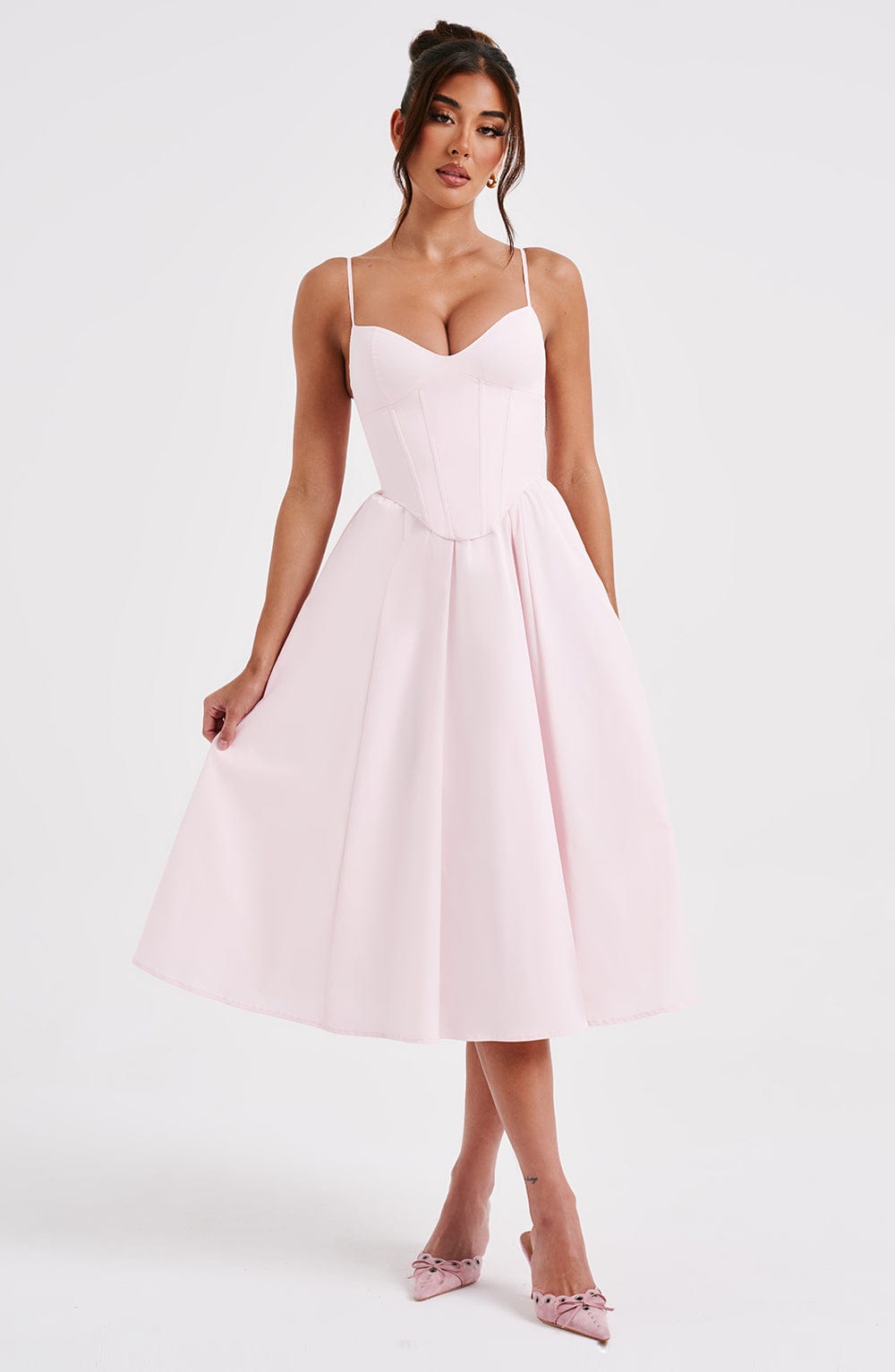 MAILEEN | Elegantní midi šaty v korzet stylu