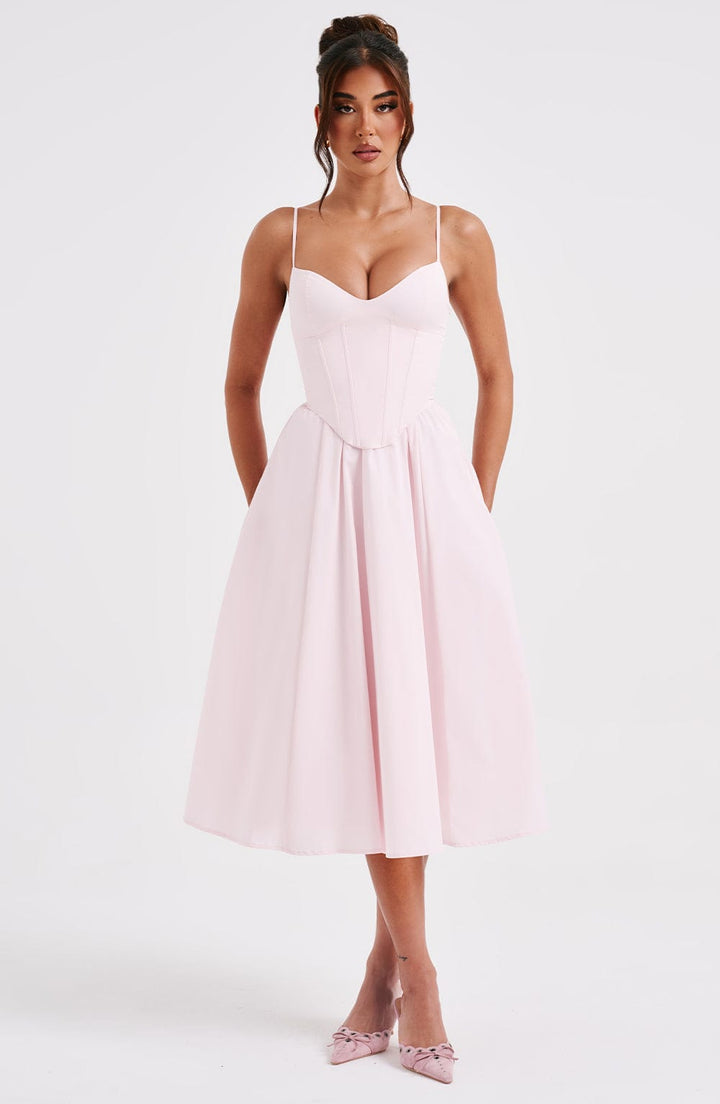 MAILEEN | Elegantní midi šaty v korzet stylu