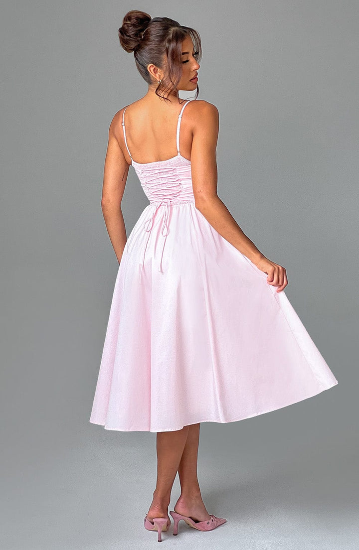 MAILEEN | Elegantní midi šaty v korzet stylu