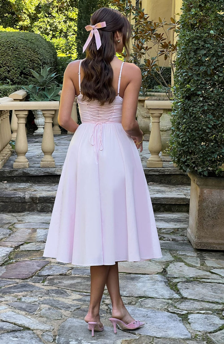 MAILEEN | Elegantní midi šaty v korzet stylu