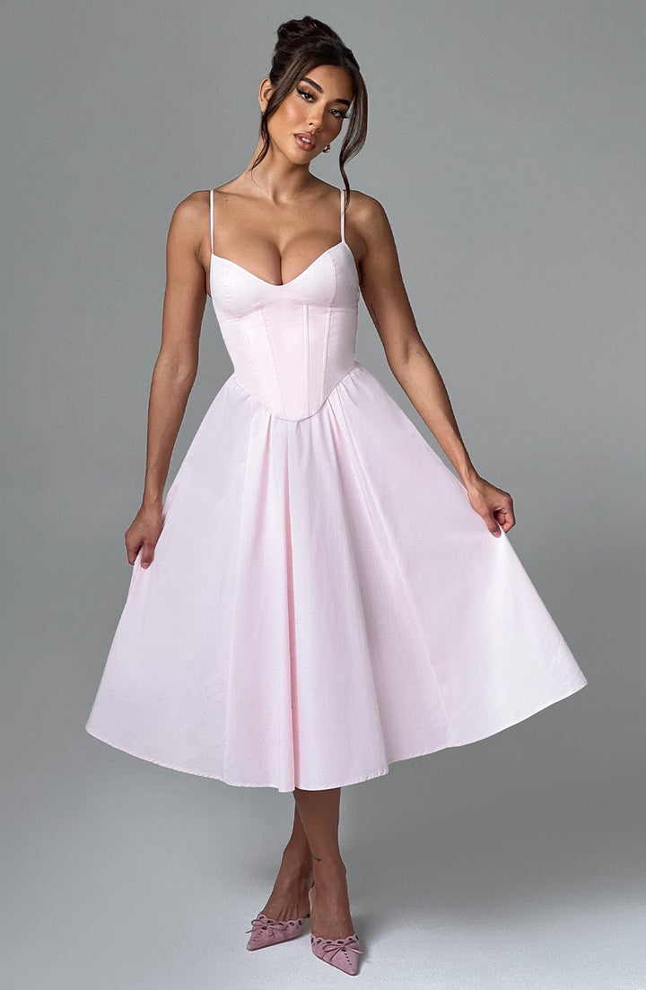 MAILEEN | Elegantní midi šaty v korzet stylu