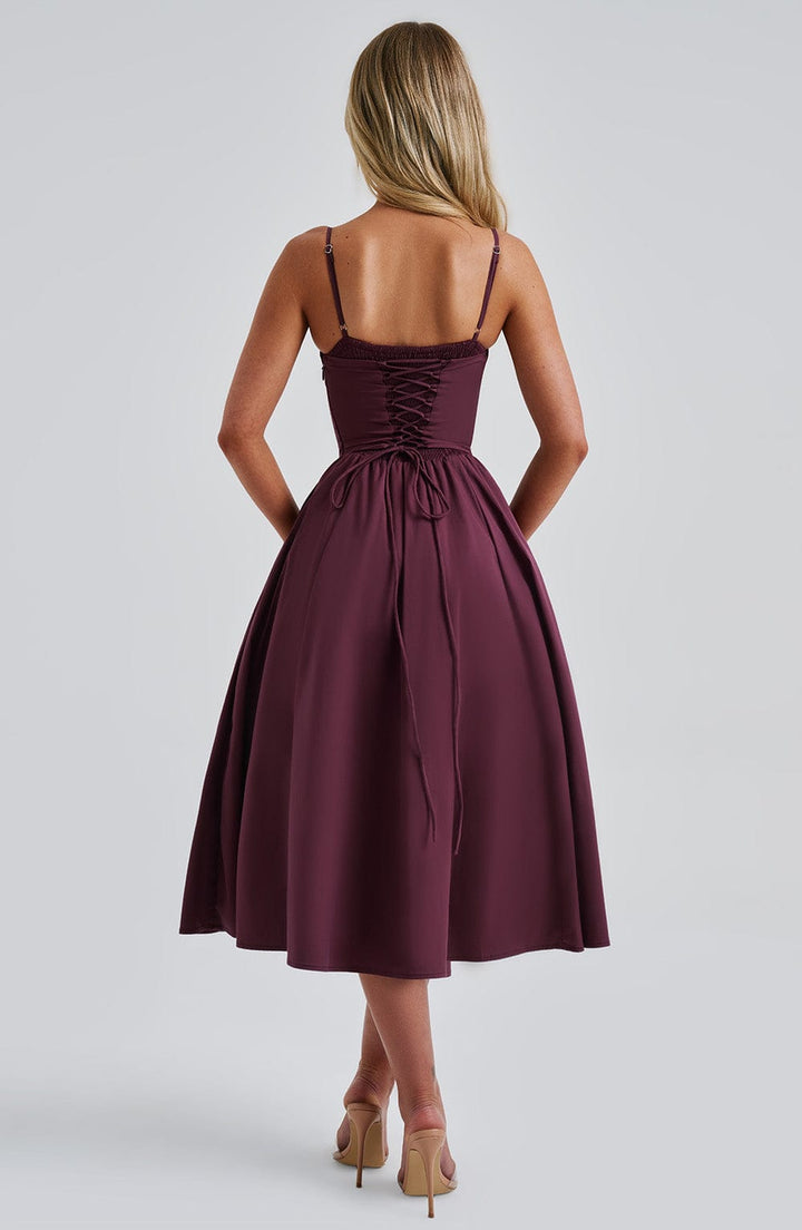 MAILEEN | Elegantní midi šaty v korzet stylu