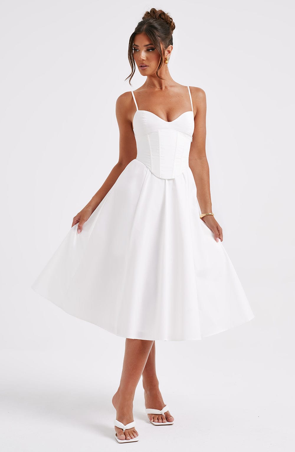 MAILEEN | Elegantní midi šaty v korzet stylu