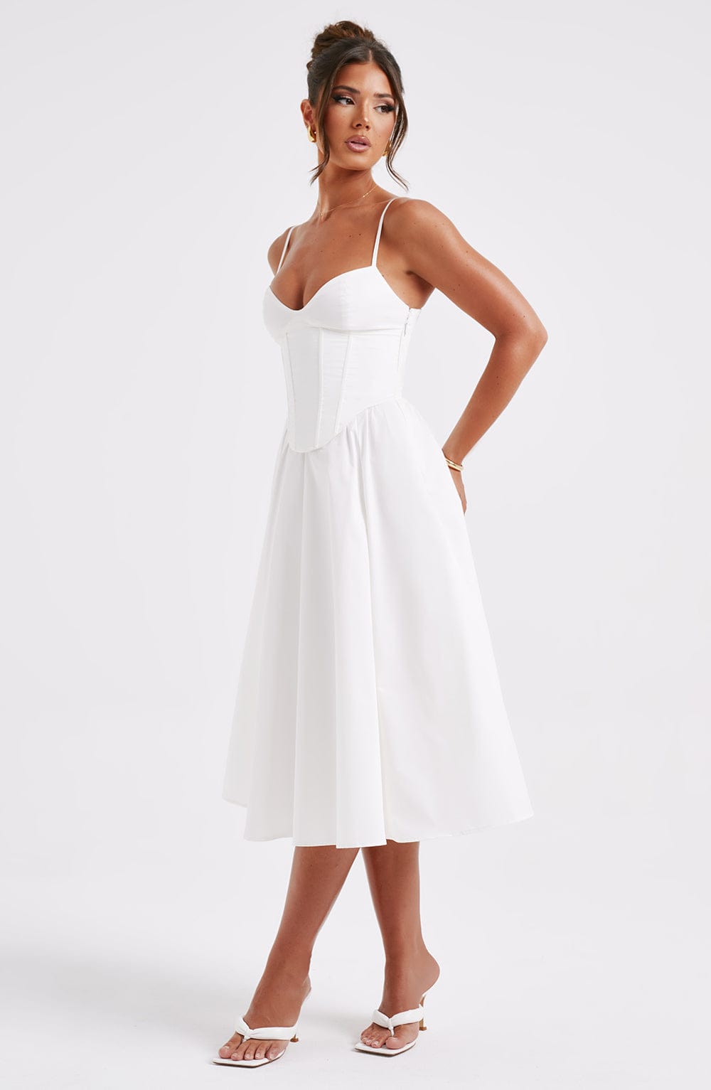 MAILEEN | Elegantní midi šaty v korzet stylu
