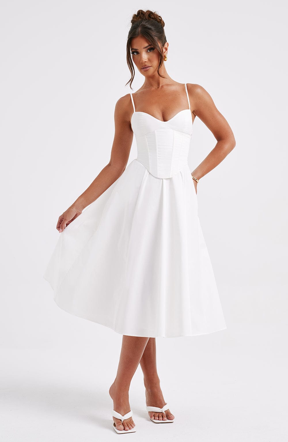MAILEEN | Elegantní midi šaty v korzet stylu