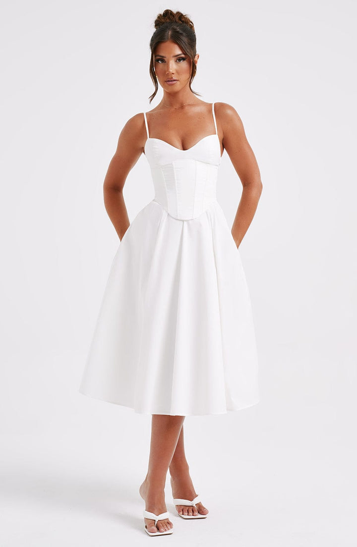 MAILEEN | Elegantní midi šaty v korzet stylu
