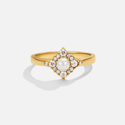 Pearl & Crystal Eternity Ring