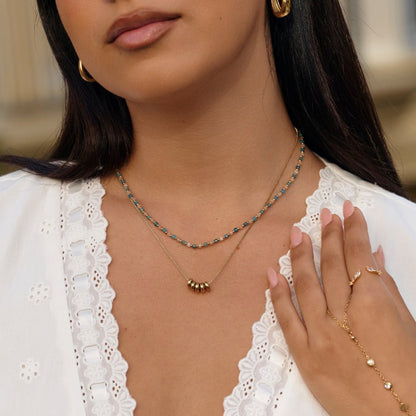 'Rings of Happiness' Gold Necklace