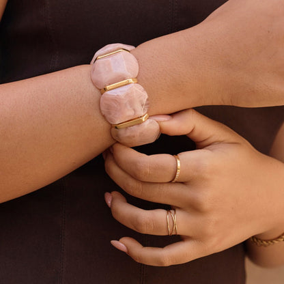 Rose Quartz Elastic Bracelet