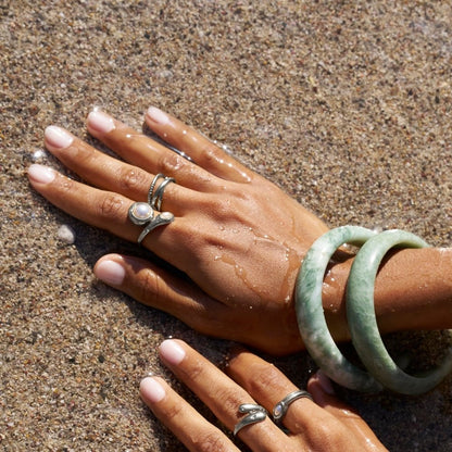 Silver Amara Pearl Wrap Ring