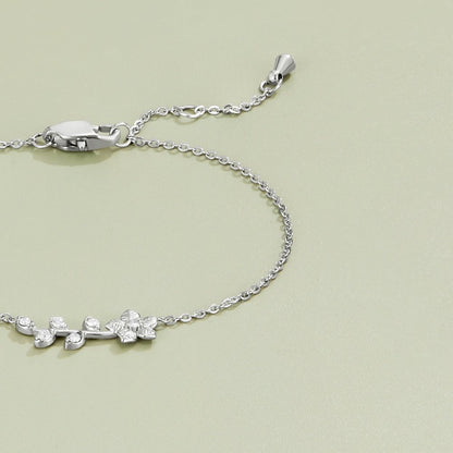 Silver Crystal Vine Bracelet