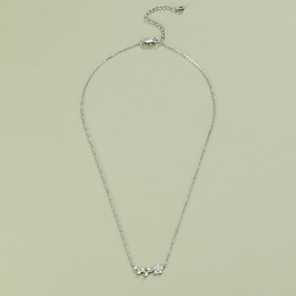Silver Crystal Vine Necklace
