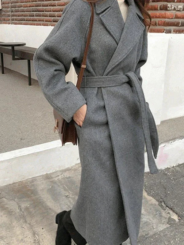 Talitha - Elegant Longline Wool Coat