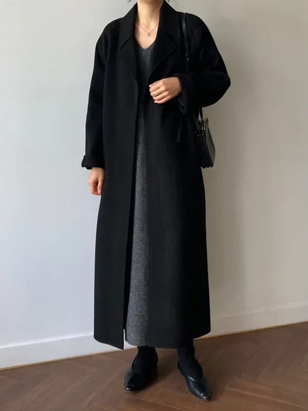 Talitha - Elegant Longline Wool Coat