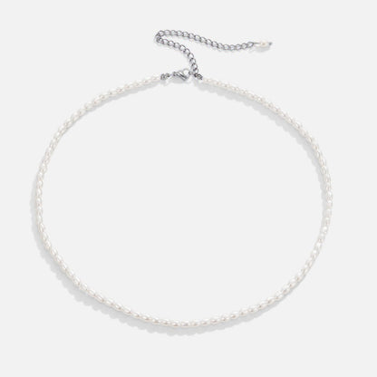 Temi Pearl Silver Necklace