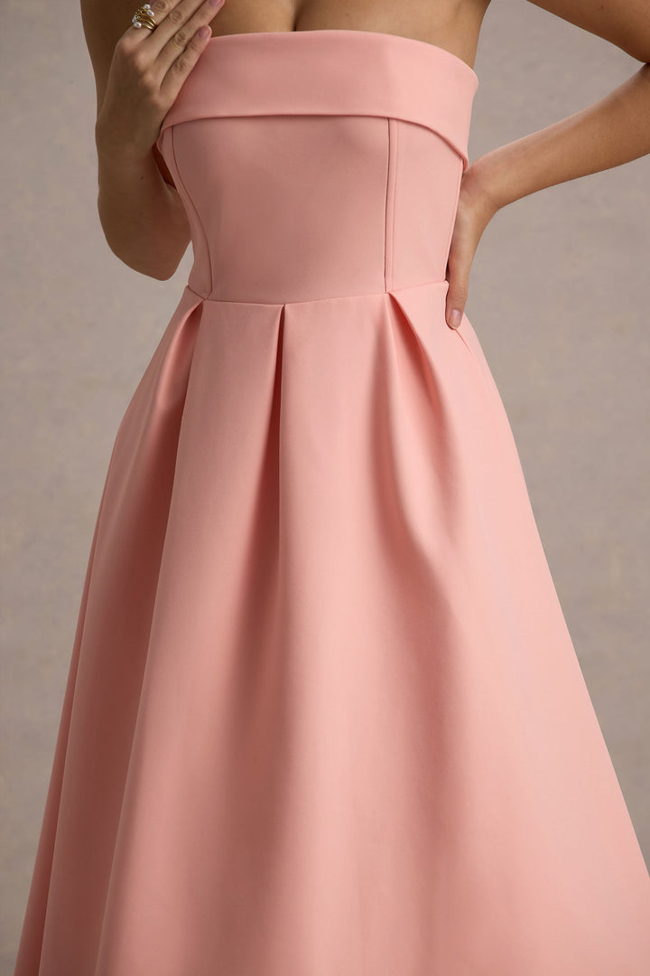 ANNE | Elegantní midi šaty s odhalenými rameny