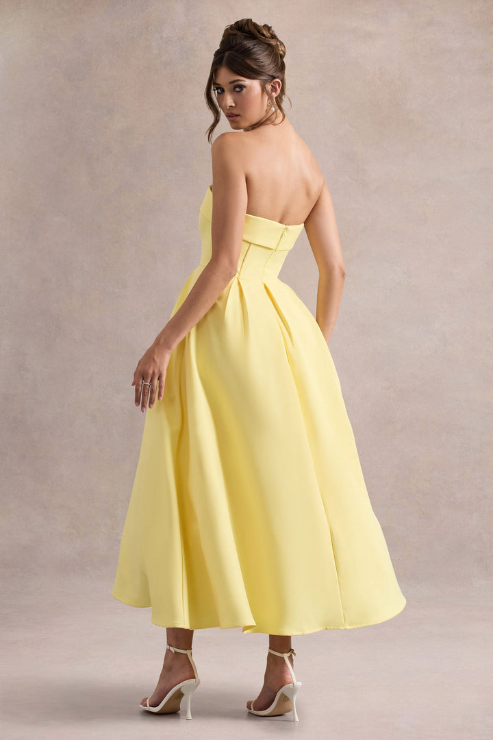 ANNE | Elegantní midi šaty s odhalenými rameny