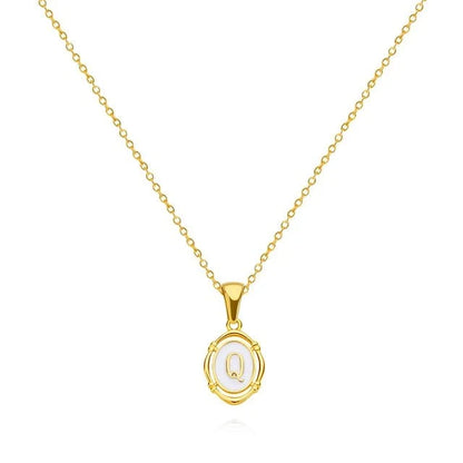 Vintage Gold Letter Necklace