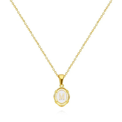 Vintage Gold Letter Necklace